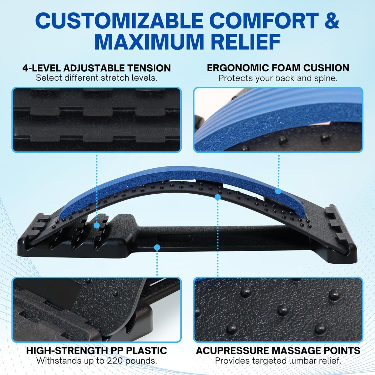 Back Stretcher 3000: The Ultimate Spinal Superhero for Back Pain Relief - Adjustable, Cracking, and Totally Delightful!
