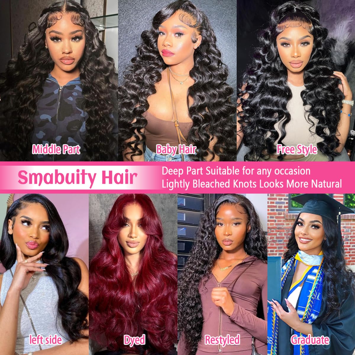 13X6 Body Wave Lace Front Wigs Human Hair Pre Plucked HD Transparent Lace Frontal Wigs Human Hair 180% Density Glueless Human Wigs with Baby Hair for Women 26 Inch